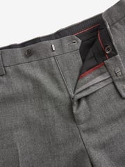 Grey Relaxed Fit Donegal Suit: Trousers - Image 6 of 8
