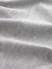 Light Grey Tailored Fit Linen Blend Suit: Trousers - Image 10 of 10
