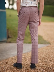 Pink Tailored Fit Check Suit: Trousers - Image 3 of 9