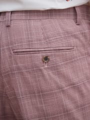 Pink Tailored Fit Check Suit: Trousers - Image 4 of 9
