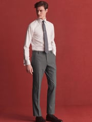 Grey Wool Blend Check Suit: Trouser - Image 2 of 9