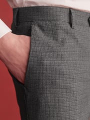 Grey Wool Blend Check Suit: Trouser - Image 4 of 9