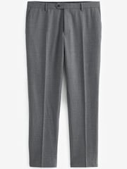 Grey Wool Blend Check Suit: Trouser - Image 5 of 9