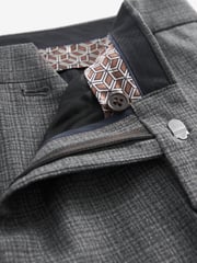 Grey Wool Blend Check Suit: Trouser - Image 6 of 9