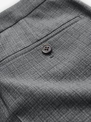 Grey Wool Blend Check Suit: Trouser - Image 7 of 9