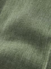Green Tailored Fit Linen Blend Suit: Trousers - Image 9 of 9