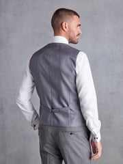 Grey Signature British Fabric Textured Suit Waistcoat - Image 3 of 9