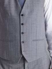Grey Signature British Fabric Textured Suit Waistcoat - Image 5 of 9