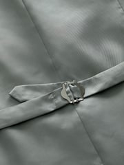 Grey Signature British Fabric Textured Suit Waistcoat - Image 7 of 9