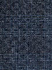 Bright Blue Tailored Signature Marzotto Italian Fabric Check Suit Trousers - Image 8 of 8