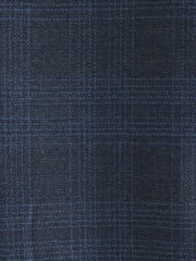 Bright Blue Tailored Signature Marzotto Italian Fabric Check Suit Waistcoat - Image 11 of 11
