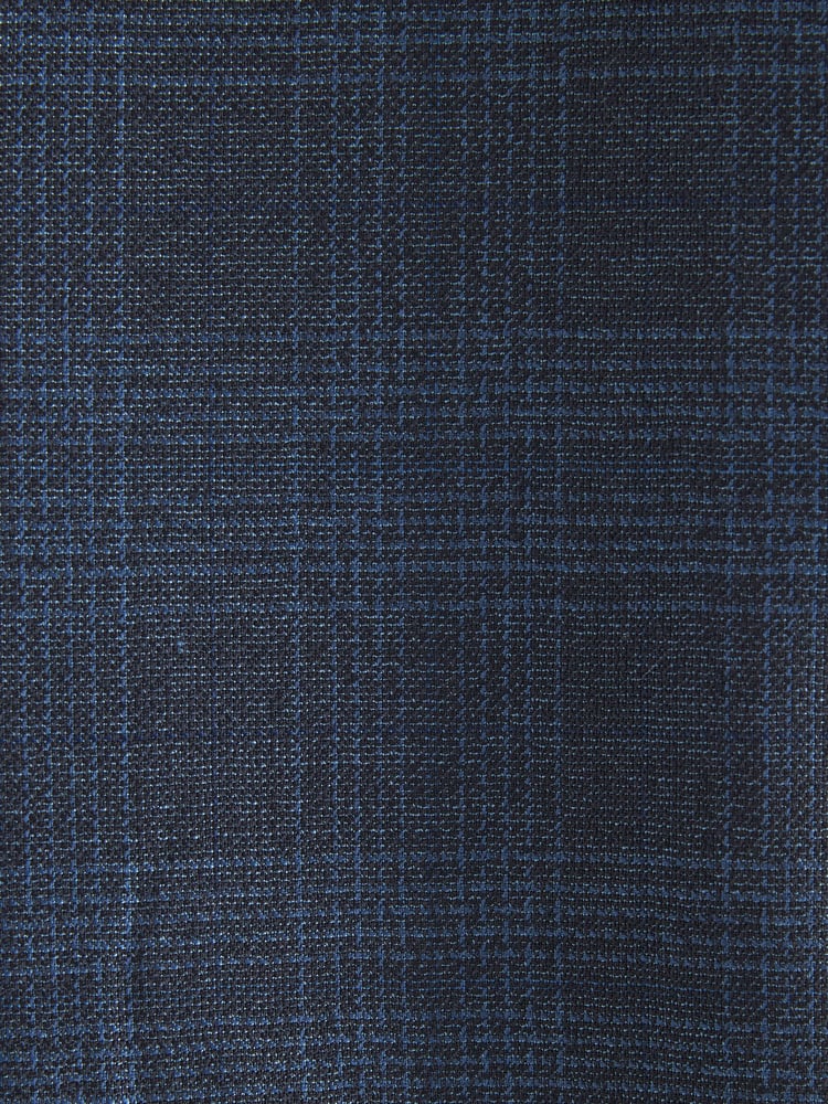Bright Blue Tailored Signature Marzotto Italian Fabric Check Suit Waistcoat - Image 11 of 11