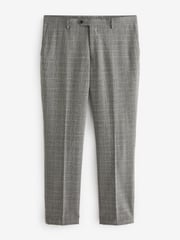 Light Grey Tailored Signature Empire Mills British Fabric Check Suit Trousers - Image 5 of 11