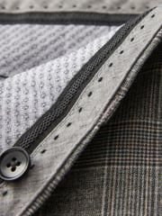 Light Grey Tailored Signature Empire Mills British Fabric Check Suit Trousers - Image 8 of 11