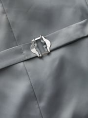 Light Grey Tailored Signature Empire Mills British Fabric Check Suit Waistcoat - Image 10 of 11