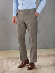 Neutral Signature British Fabric Check Regular Fit Suit Trousers - Image 1 of 11