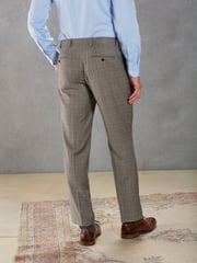 Neutral Signature British Fabric Check Regular Fit Suit Trousers - Image 3 of 11