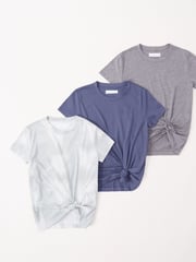 Abercrombie & Fitch Tie Front T-Shirt 3 Pack - Image 1 of 4