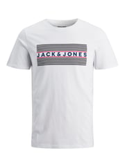 JACK & JONES JUNIOR 100% Cotton Short Sleeve White T-Shirt 2 Pack - Image 2 of 8