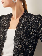 Monsoon Black Ria Lace Blazer - Image 4 of 6