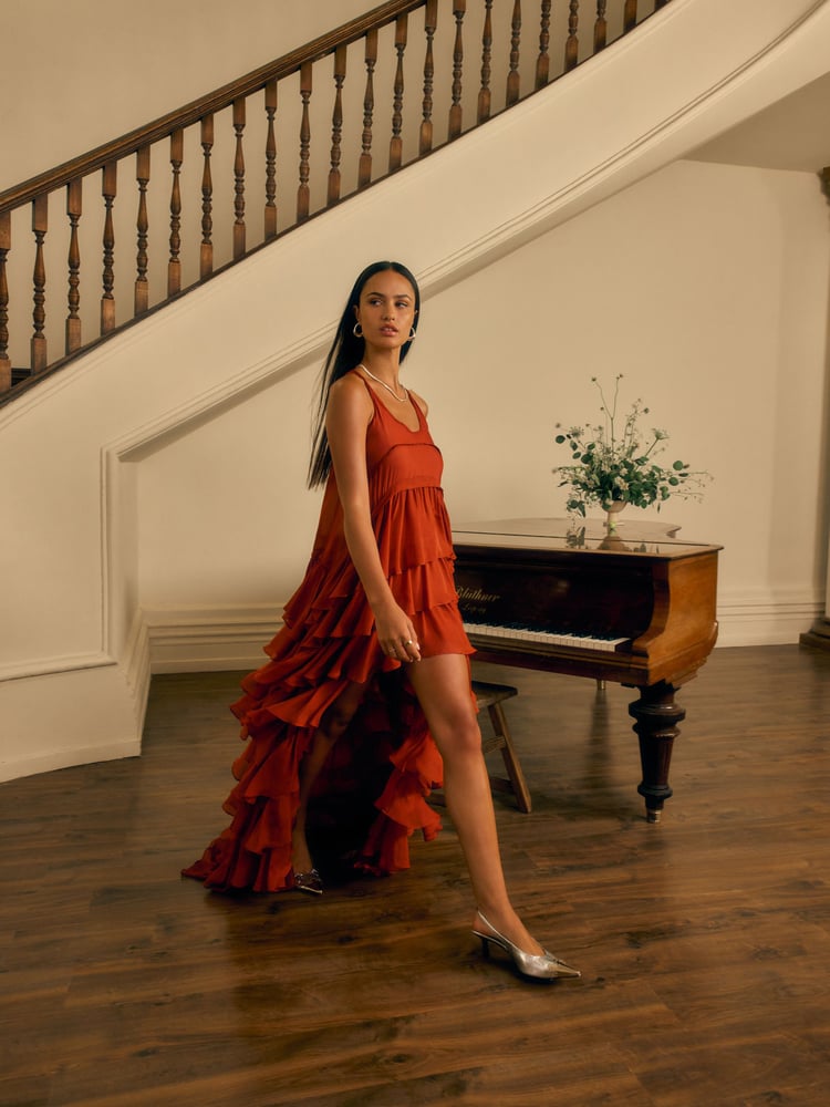 AllSaints Red Cavarly Dress - Image 1 of 3 AllSaints Red Cavarly Dress - Image 1 of 3