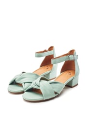 Moda in Pelle Macadamia Low Heel Ankle Strap Leather Sandals - Image 2 of 8