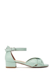 Moda in Pelle Macadamia Low Heel Ankle Strap Leather Sandals - Image 5 of 8