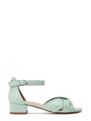 Moda in Pelle Macadamia Low Heel Ankle Strap Leather Sandals - Image 8 of 8