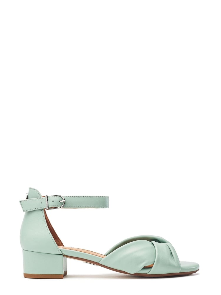 Moda in Pelle Macadamia Low Heel Ankle Strap Leather Sandals - Image 8 of 8