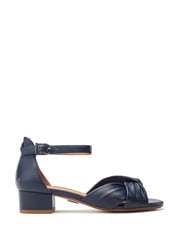Moda in Pelle Macadamia Low Heel Ankle Strap Leather Sandals - Image 1 of 4