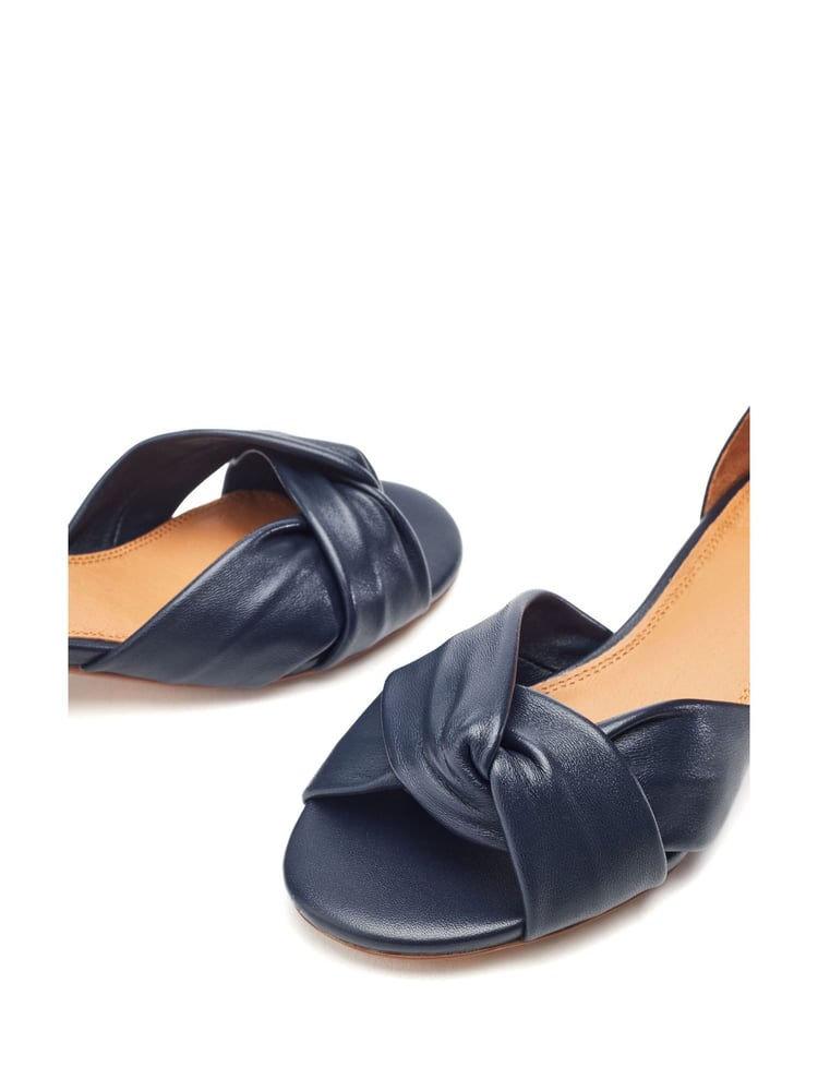 Moda in Pelle Macadamia Low Heel Ankle Strap Leather Sandals - Image 4 of 4