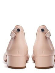 Moda in Pelle Macadamia Low Heel Ankle Strap Leather Sandals - Image 3 of 4