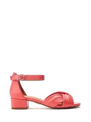 Moda in Pelle Macadamia Low Heel Ankle Strap Leather Sandals - Image 1 of 4