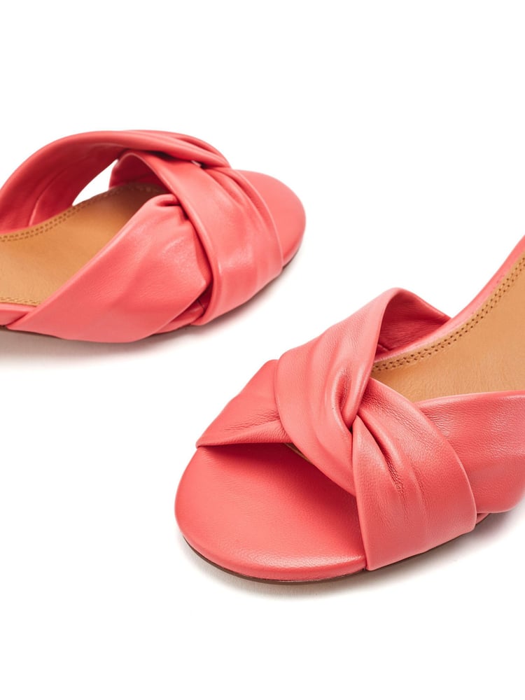 Moda in Pelle Macadamia Low Heel Ankle Strap Leather Sandals - Image 4 of 4