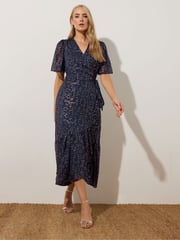 Long Tall Sally Blue Chiffon Midi Dress - Image 2 of 5
