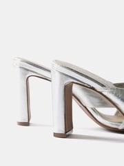 Mint Velvet Silver Cally Metallic Leather Sandals - Image 5 of 5