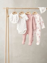Mamas & Papas Floral Print Outfit Set 5 Piece - Image 1 of 7