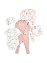 Mamas & Papas Floral Print Outfit Set 5 Piece - Image 2 of 7