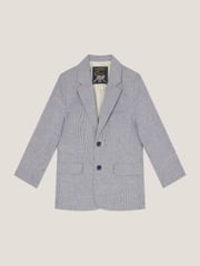 Monsoon Blue Pinstripe Cotton Blazer - Image 1 of 3