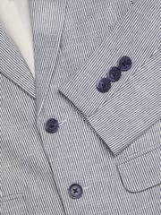 Monsoon Blue Pinstripe Cotton Blazer - Image 3 of 3