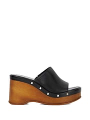 Dune London Black Kule Studded Wedge Mule Sandals - Image 1 of 6