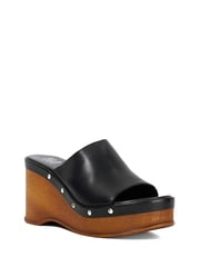 Dune London Black Kule Studded Wedge Mule Sandals - Image 2 of 6