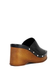 Dune London Black Kule Studded Wedge Mule Sandals - Image 3 of 6