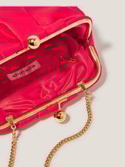 Monsoon Red Rhian Satin Clutch Bag - Image 4 of 4