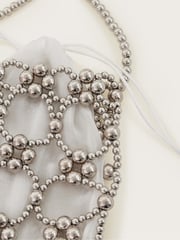 Monsoon Silver Beau Beaded Drawstring Bag - Image 4 of 4
