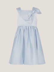Monsoon Blue Freya Bow Strap Satin Party Dress - Image 1 of 3
