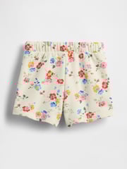 Gap Cream Floral Logo Pull On Shorts (6mths-5yrs) - Image 2 of 3