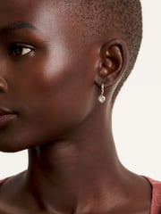 Ted Baker Gold Tone Hanniy Crystal Heart Huggie Earrings - Image 5 of 5