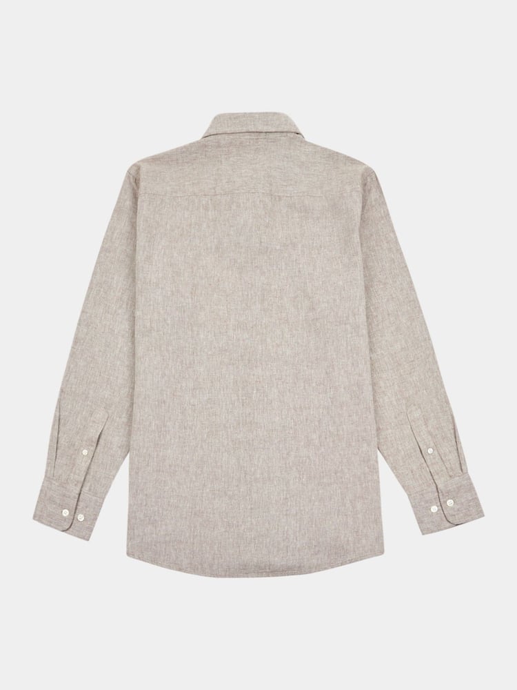 Peckham Rye Brown Mens Textured 100% Cotton Shirt - Image 2 of 4
