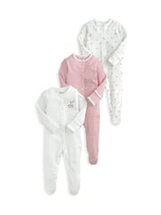 Mamas & Papas 100% Cotton Bicycle Print Sleepsuits 3 Pack - Image 2 of 3